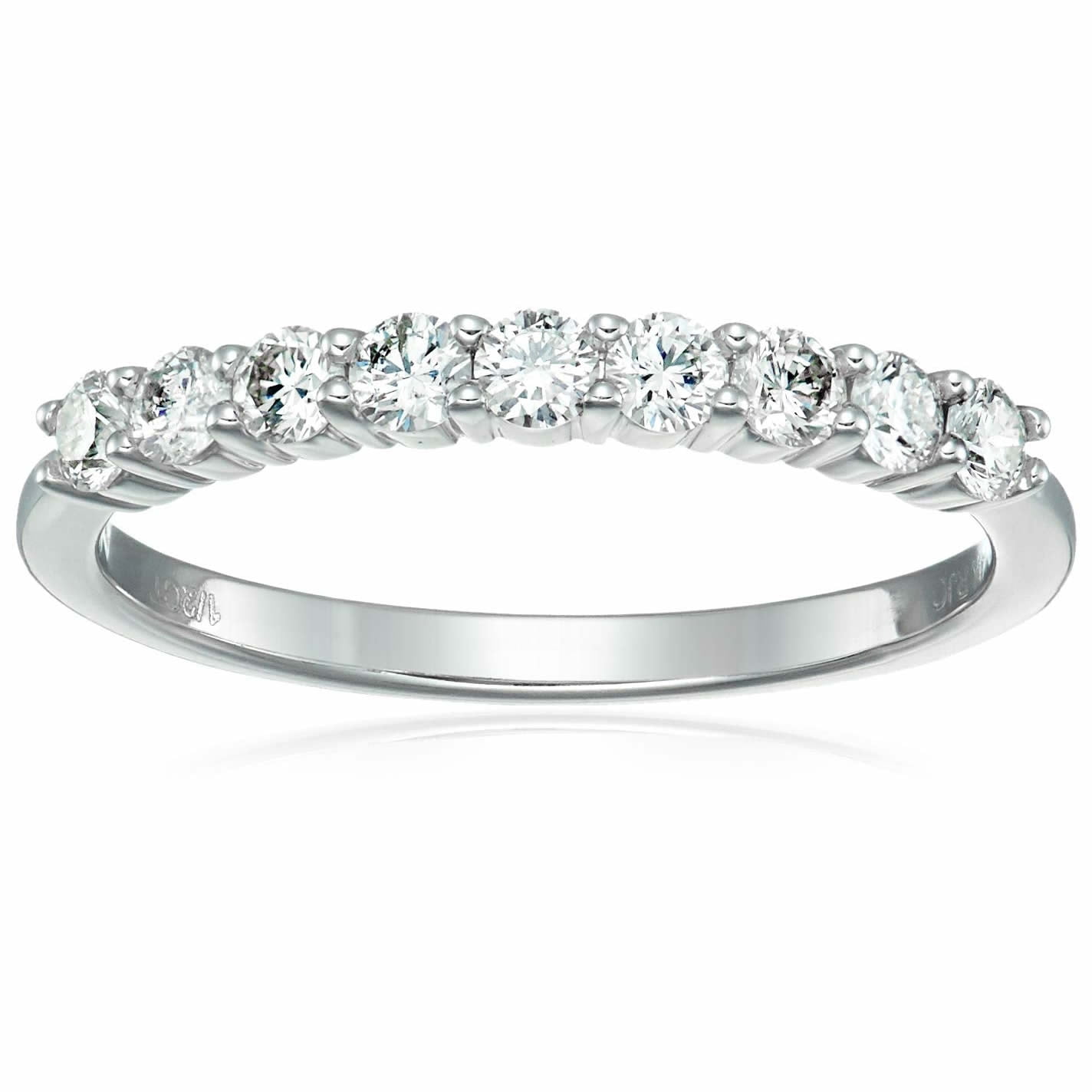 1/2 cttw Prong Set Diamond Wedding Band in 14k White Gold Vir Jewels 1/2 cttw Prong Set Diamond Wedding Band in 14k White Gold Vir Jewels