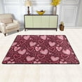 thumbnail image 2 of Dreamtimes Valentine's Day Heart Pink Non-Slip Area Rug 36"x24", Bow Burgundy Watercolor Floor Carpet Comfort Floor Mats Decor for Indoor Front Porch,Living Room, Bedroom,Kitchen, 2 of 5
