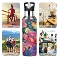thumbnail image 7 of Yayeee 33oz Insulated Water Bottle Double Wall Stainless Steel with Flip Straw Lid, Ethereal Floral Harmony, 7 of 7