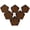 Dark Walnut, variant on IBA Indianbeautifulart Brown Engraved Knobs 10 Pc Furniture Wooden Scallop Knobs Rustic Drawer Pull