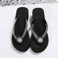 thumbnail image 5 of Mepaouo Womens Wedge Flip Flops Cushion Soft Platform Thong Sandals Arch Support Beach Slide Shoes, 5 of 8