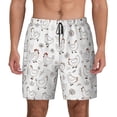 thumbnail image 2 of Picia Funny Chicken pattern Mens Swim Trunks with Compression Liner Stretch Beach Shorts Quick Dry with Zipper Pockets No-Chafing Board Shorts-Small, 2 of 9
