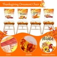 thumbnail image 4 of 4 Pcs Thanksgiving Maple Chair Covers Fall Vintage Dining Chair Slipcovers Autumn Holiday Removable Washable Back Chair Covers Thanksgiving Dining Protector for Kitchen Party (Pumpkin Style), 4 of 6