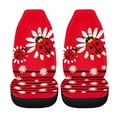 thumbnail image 3 of Binienty Ladybug Car Seat Covers 2 PC Stretchy Bucket Seat Cover Universal Automotive Accessories Front Seats Cover Protector Fit for Car Truck SUV Van, 3 of 8