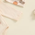 thumbnail image 5 of My First Halloween Outfits Newborn Baby Girl Pumpkin Romper Bodysuit+Long Pants Headband Hat Set Cute Fall Winter Clothes, 5 of 8