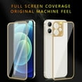thumbnail image 5 of GoldCherry Camera Armor For iPhone 12 Mini Screen Protector, Front & Back 9H Hardness Tempered Glass Screen Protector [Titanium Edge] Anti-Scratch 0.26mm HD For iPhone 12 Mini 5.4 Inch(Gold), 5 of 8