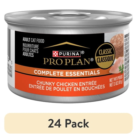 (24 pack) Purina Pro Plan Complete Essentials, Chicken, Wet Cat Food, 3 oz Cans