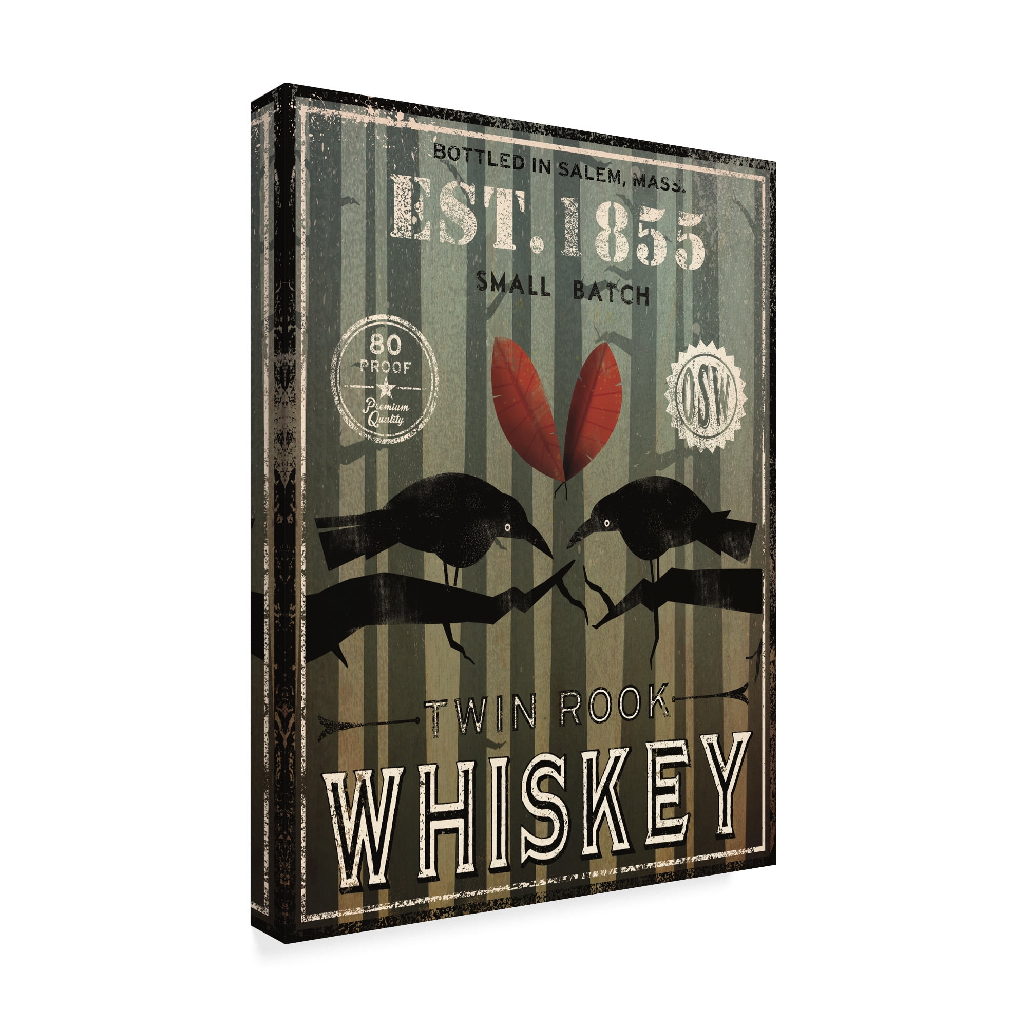 Trademark Fine Art 'Old Salt Whiskey Love Birds' Canvas Art by Ryan Fowler
