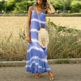 thumbnail image 2 of outfmvch plus size dress for women casual sleeveless gradient tie-dye striped v neck loose maxi dress(s-5xl) womens dresses fall dresses, 2 of 3