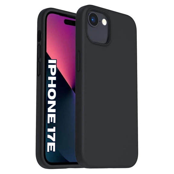 Entronix Silicone Case Compatible with iPhone 17e, Soft-Touch & Slim Protective Cover, Black