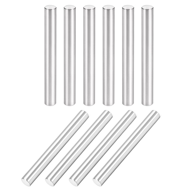 Pasador 6 mm x 55 mm, Clavijas de Acero Inoxidable 304, Estantes de Apoyo, Pasadores de Madera para Literas, Tono Plateado 10 Piezas