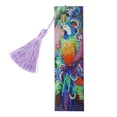 thumbnail image 2 of Yuarrent Marcapáginas con pintura de diamantes 5D DIY, decoración de borlas de cuero, marca de libro para el Día de San Valentín, graduación, Artesanía loro Yuarrent HA003279-06, 2 of 6