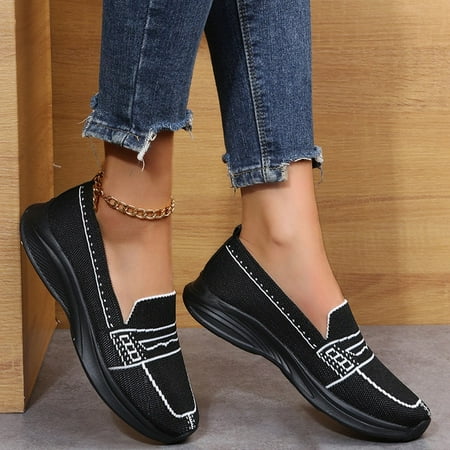 

Women Flat Pump Shoes 2022 Spring Ladies Flying Woven Shallow Slip-on Single Shoes Women Casual Lazy Peas Shoes Zapatos de mujer