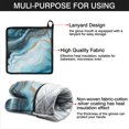 thumbnail image 7 of Blue Gold Marble Pattern Kitchen Oven Mitt and Pot Holder Sets 4 Pcs for Baking, Cooking and Grilling, Heat Resistant Up To 392 °F, 7 of 7