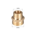 thumbnail image 2 of Conector de tubo niple hexagonal reductor 1/2" x 3/4" G macho de latón 2 piezas, 2 of 4