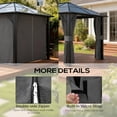 thumbnail image 4 of CoSoTower 10' x 12' Universal Gazebo Sidewall Set with 4 Panels, Hooks/C-Rings Included for Pergolas & Cabanas, Grey, 4 of 7