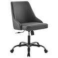 thumbnail image 4 of Modway Designate Swivel Vegan Leather Office Chair, Black Gray, 4 of 10