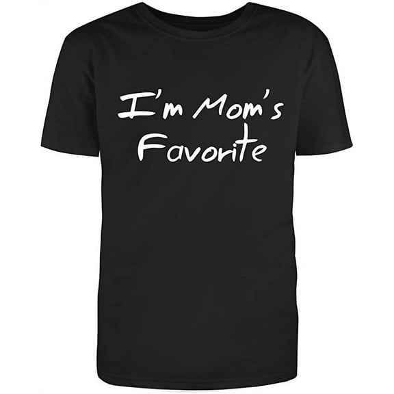 RedBarn Unisex Black Half Sleeves Cotton Im Moms Favorite Funny T Shirt