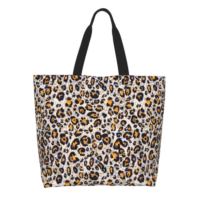 Balery Leopard Bolsa Tote Estilo Estético con Cremalleras, Bolsa de Hombro, Bolsa de Compras Grande y Plegable