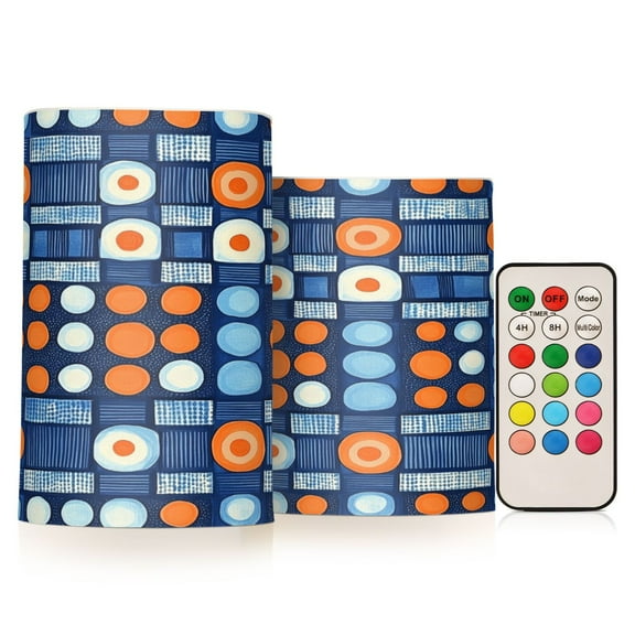 Yayeee Flameless Candles with Remote Flickering Battery Operated Multi Color Changing, Modern Color Circle