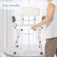 thumbnail image 6 of Danolaps Shower Seats For Elderly,Bath Chair Shower Chair Seat with Padded Armrests for Bathtub Slip Resistant Shower Seat Adjustable Height Shower Chair 350 lb Capacity, 6 of 7