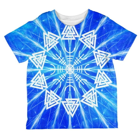 

Vikings Wrath of Odin Lightning Mandala All Over Toddler T Shirt Multi 4T
