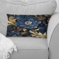 thumbnail image 2 of Designart "Enigmatic Blue Illusion" Damask Printed Throw Pillow, 2 of 5