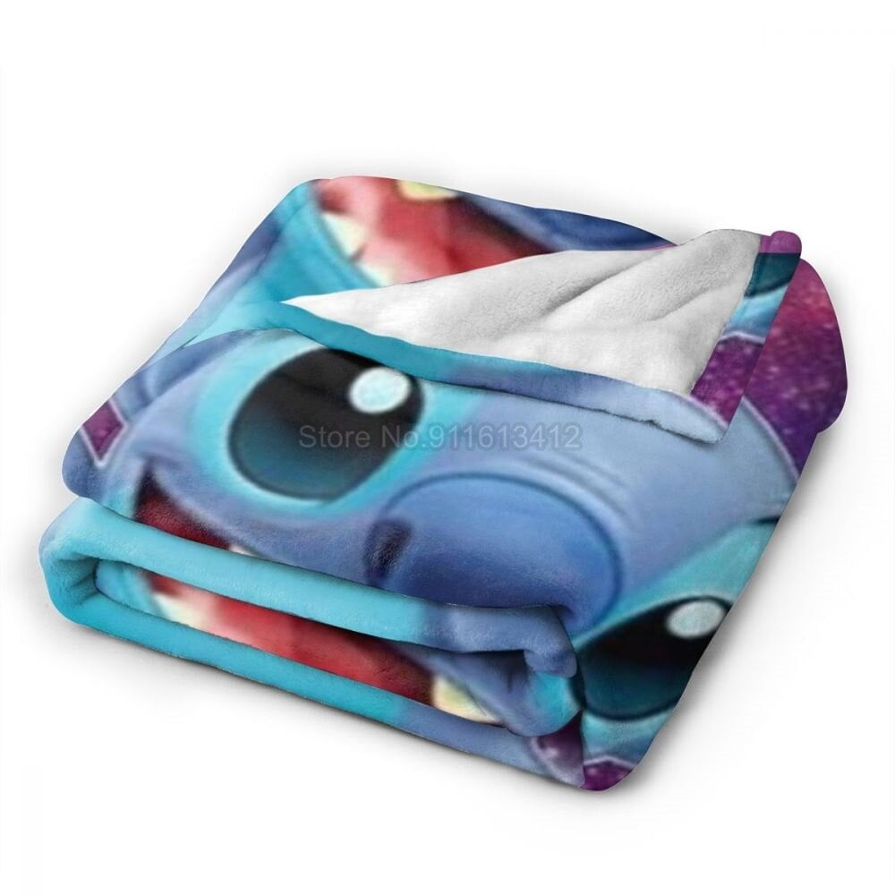 Aiouniya Disney Stitch Soft Plush Flannel Blanket Throw Kids Gift Microfiber Fleece Bedspread 180x220cm Plush Blanket Home Decor Other 180x220cm