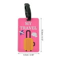 thumbnail image 2 of Unique Bargains 1 Pc Suitcase Airplane Pattern Luggage Tag for Travelling Pink, 2 of 4