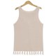 thumbnail image 4 of Chaleco Mujeres Knit Tank Tops Casual Dobladillo Borla Chaleco suelto Hollow Out Chaleco de punto simple Cgtredaw Caqui T S para Mujer, 4 of 8