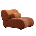 thumbnail image 4 of Modern Chenille Couch With 70° Reclined , Rust Orange Upholstery & Cylindrical Pillows, Spacious Sectional For Large Living Spaces, Modular Design, Home Office Comfort , Rooms, Room Couch,, 4 of 4