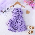thumbnail image 6 of WERYOUNG Girl's Rompers Sleeveless Square Collar Heart Print Kids Playwear Suspenders Onesie With Matching Bag Party Night Versatile Soft Romper, 6 of 9