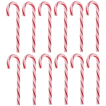 Northlight Peppermint Candy Cane Christmas Ornaments - 7" - Red and White - 12 ct