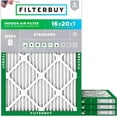 thumbnail image 1 of Filterbuy 16x20x1 MERV 8 (MPR 600) Dust Defense, Pleated HVAC AC Furnace Air Filters (4-Pack), 1 of 8