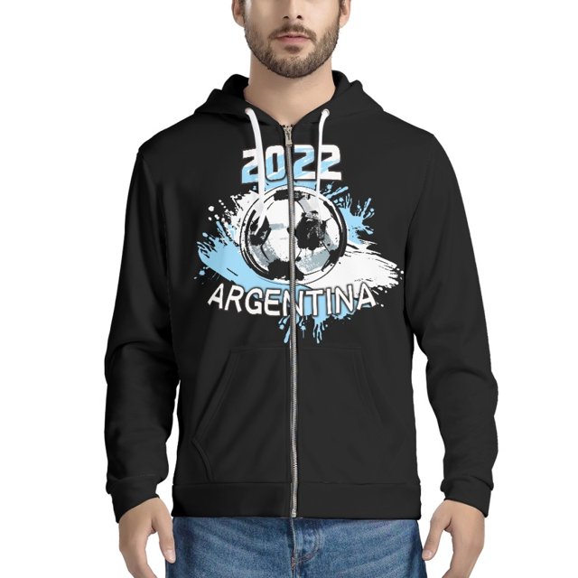 2022 Qatar Football World Cup Zip Hooded Sweater Netherlands Spain Brazil Fans Cheering Jacket