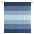 thumbnail image 2 of Navy Blue Ombre Semi Sheer Curtains Drapes for Living Room, Bedroom, French Doors Window 96 Inches Long, Gradient Navy Blue Woods Farmhouse Rod Pocket Chiffon Curtain Drapery Voile Draperies Panel, 2 of 6