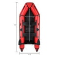 thumbnail image 2 of Zimtown 10ft Adult Inflatable Fishing Boat, with Oars Red/Black, No Serial Number, 2 of 13