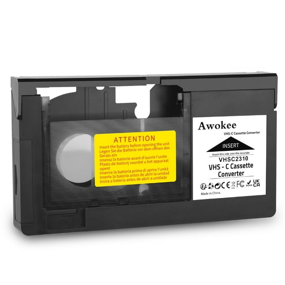 VHS-C Cassette Adapter Compatible with VHS-C SVHS Camcorders JVC RCA Panasonic Motorized VHS Cassette Converter (NOT Compatible with 8mm / MiniDV / Hi8)