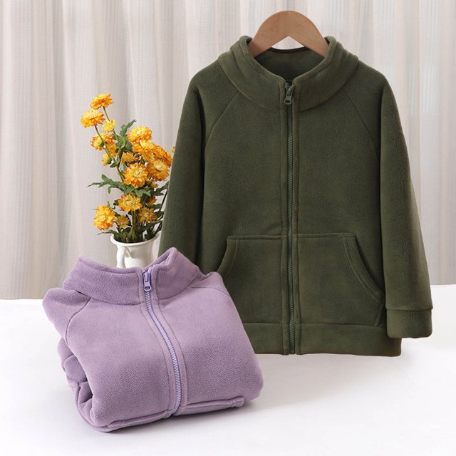 Tween Fleece Jacket for Girls Long Sleeve Jacket Full Zip Sweater Fall Jacket Girls Jacket Size 12-13 Years
