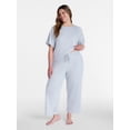 thumbnail image 2 of Joyspun Women's French Terry Knit Sleep Capri Pants, 25” Inseam, Sizes XS-3X, 2 of 6