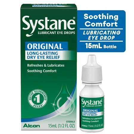 Systane Lubricant Eye Drops for Dry Eyes Symptoms, 15ml