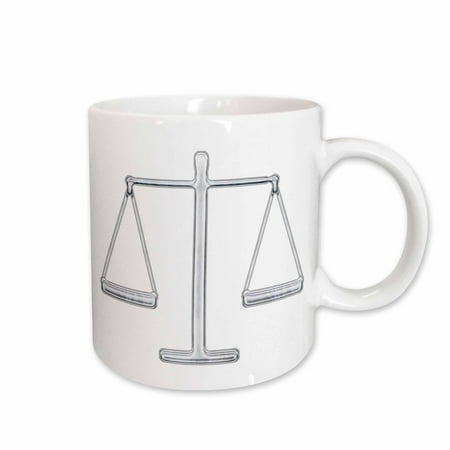 

3dRose Scale of Justice (chrome) Ceramic Mug 11-ounce