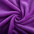 thumbnail image 5 of Unique Bargains Fuzzy Plush Flannel Fleece Throw Blanket Purple 59" x 78", 5 of 8