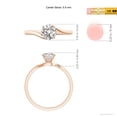 thumbnail image 5 of ANGARA Natural Diamond Bypass Engagement Ring in 14K Rose Gold for Women (Size-5.9mm| Color-I-J| Clarity-I1-I2) | April Birthstone, Anniversary, Jewelry Gift for Women | Natural Diamond Ring, 5 of 9