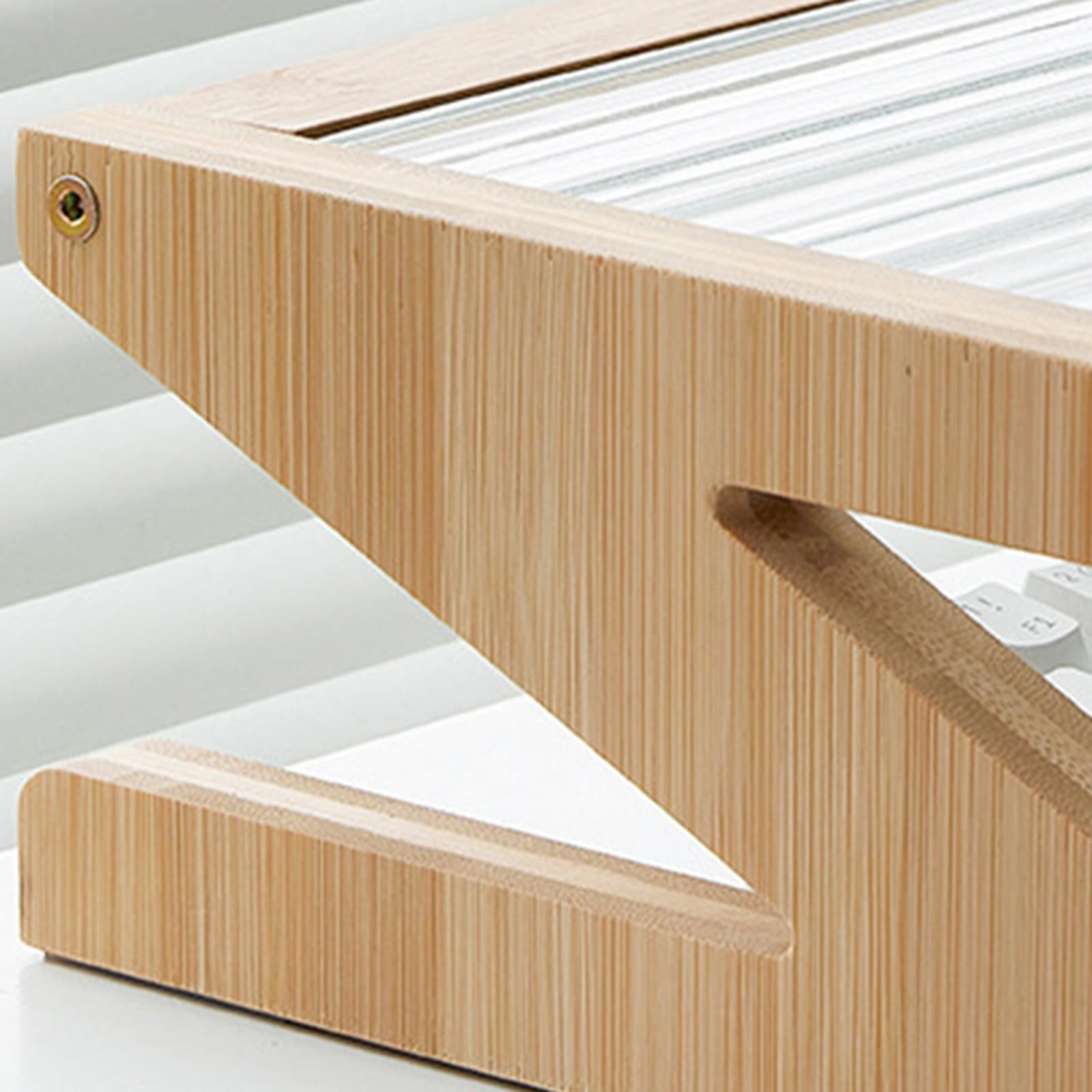 Wzmzjy Monitor Stand Riser Computer Stand Wood Holder Stable for Computer Laptop Large 50cmx22cmx7cm
