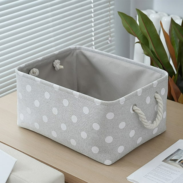 Birdeem Toy Storage Basket, Baskets for Storage, Storage Basket Fabric Material Foldable Storage Basket Home Clothing Toys Miscellaneous Storage Basket, Cotton Rope Storage Basket