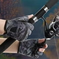 thumbnail image 4 of Fishing Gloves Half Finger Camouflage | Non Slip Silicone Grip | Breathable Sun Protection | Outdoor Cycling Tying Lures | Polyester | 1 Pair | 19.8x10cm | Summer Use, 4 of 6