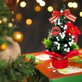 thumbnail image 5 of Clearance EGNMCR Tabletop Christmas Tree 8"Mini Small Artificial Christmas Tree LED String Lights,Ornaments Balls,Bells and Pine Cones Tabletop Small Xmas Tree for Holiday Indoor Christmas Decoration, 5 of 6