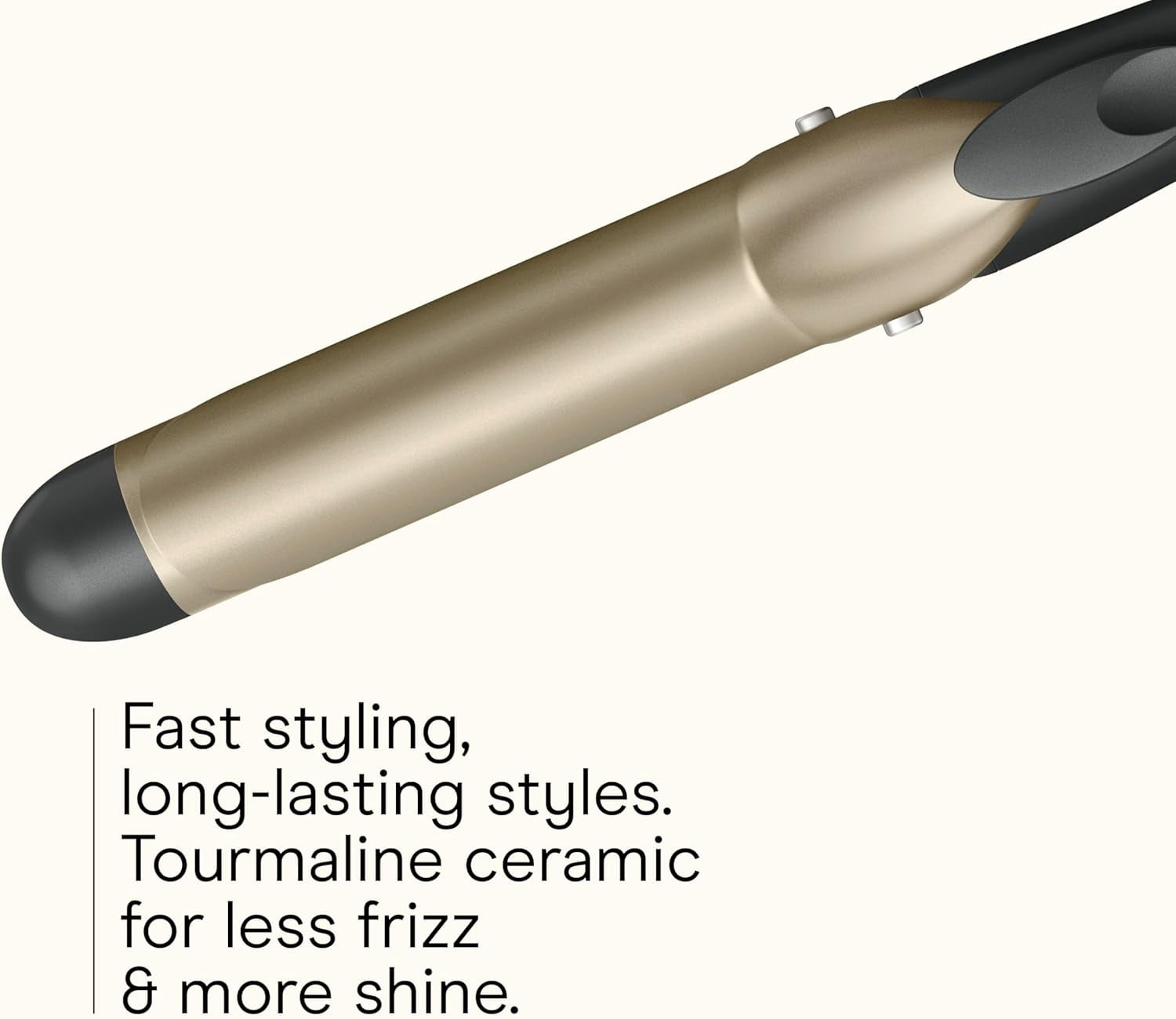 INFINITIPRO BY CONAIR Tourmaline Ceramic 1¼-Inch Curling Iron, 1¼-Inch Barrel Produces Loose Curls, Hair Curler for Use on Medium and Long Hair, Dark Gray