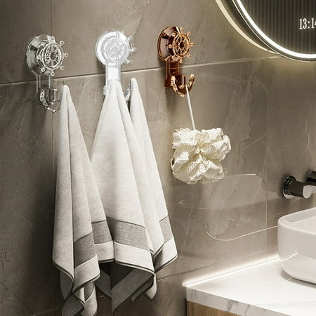 

Brondbend Suction Cup Hooks Bathroom Shower Kitchen for Mounting on Slick Tiles Glass Shower Doors and Mirrors Suction Cup Hooks Do Not Damage Walls Strong Adhesion